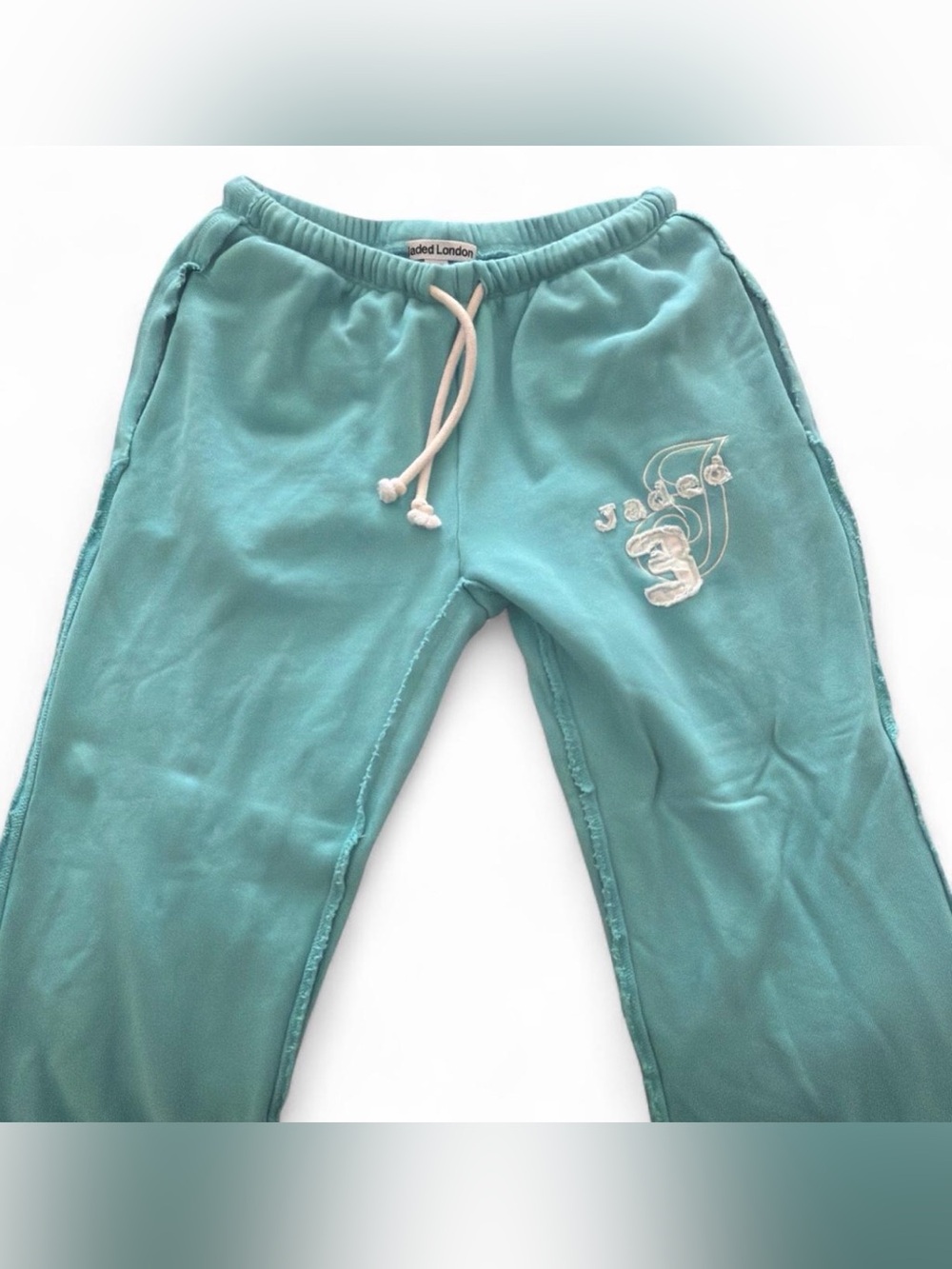 jaded london cleo sweatpants in turquoise